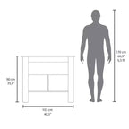 HomeStock Isola da cucina modulare in plastica con 2 ripiani, altezza 89 cm