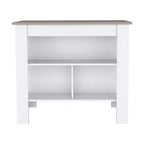 HomeStock Isola da cucina modulare in plastica con 2 ripiani, altezza 89 cm