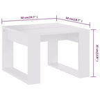 Tavolino moderno Clihome in rovere, elegante tavolino quadrato compatto per soggiorno e camera da letto