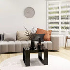 Tavolino moderno Clihome in rovere, elegante tavolino quadrato compatto per soggiorno e camera da letto