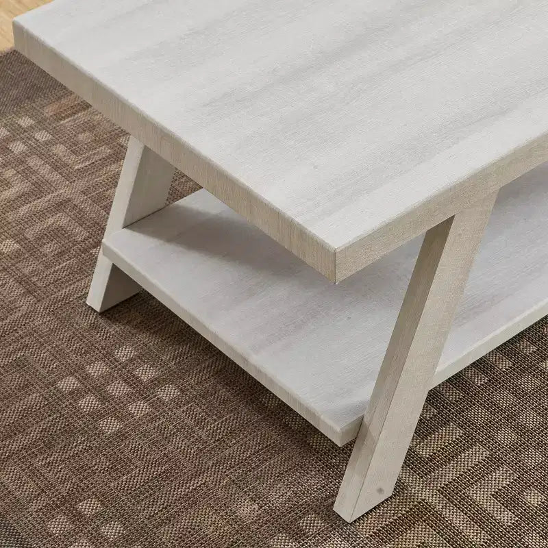 Tavolino d'appoggio con ripiano in legno replica contemporaneo Roundhill Furniture Athens