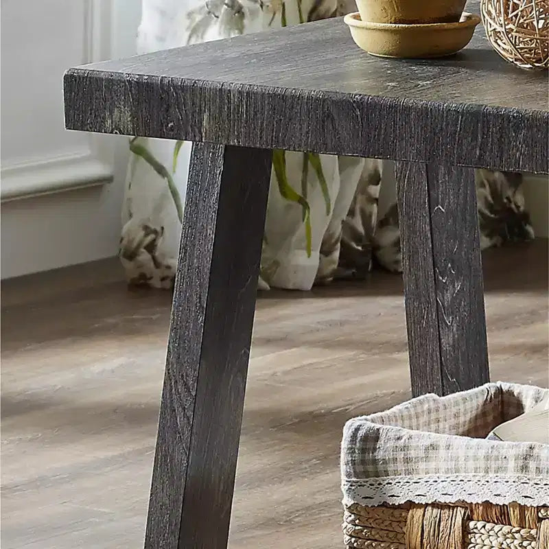 Tavolino d'appoggio con ripiano in legno replica contemporaneo Roundhill Furniture Athens