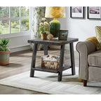 Tavolino d'appoggio con ripiano in legno replica contemporaneo Roundhill Furniture Athens