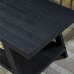 Tavolino d'appoggio con ripiano in legno replica contemporaneo Roundhill Furniture Athens
