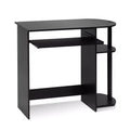 HomeStock 29.5 in.H Black Color Acacia Wood Computer Desks with File Drawer