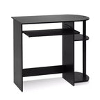 HomeStock 29.5 in.H Black Color Acacia Wood Computer Desks with File Drawer