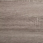 HomeStock Scrivanie per computer in legno di acacia nero alte 75 cm con cassetto portadocumenti
