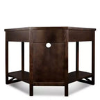 HomeStock Scrivanie per Computer in Legno di Acacia Marrone H 73,66 cm con Cassetto per Archiviazione