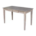 HomeStock 30 in.H Brown Color Rubberwood Computer Desks with No Storage