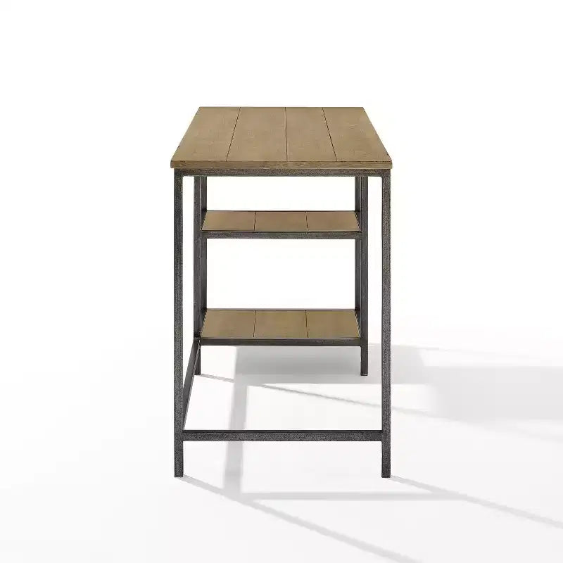 HomeStock Scrivanie da computer in legno di betulla colore marrone da 12,5 pollici con cassetto multiuso
