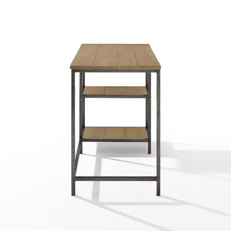 HomeStock Scrivanie da computer in legno di betulla colore marrone da 12,5 pollici con cassetto multiuso