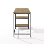 HomeStock Scrivanie da computer in legno di betulla colore marrone da 12,5 pollici con cassetto multiuso