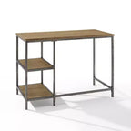 HomeStock Scrivanie da computer in legno di betulla colore marrone da 12,5 pollici con cassetto multiuso