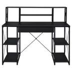 HomeStock Scrivanie regolabili in altezza da 45 pollici color nero in acciaio, senza contenitore