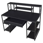 HomeStock Scrivanie regolabili in altezza da 45 pollici color nero in acciaio, senza contenitore