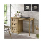 HomeStock 30 in.H Brown Color Wood Computer Desks with Open Storage Shelf