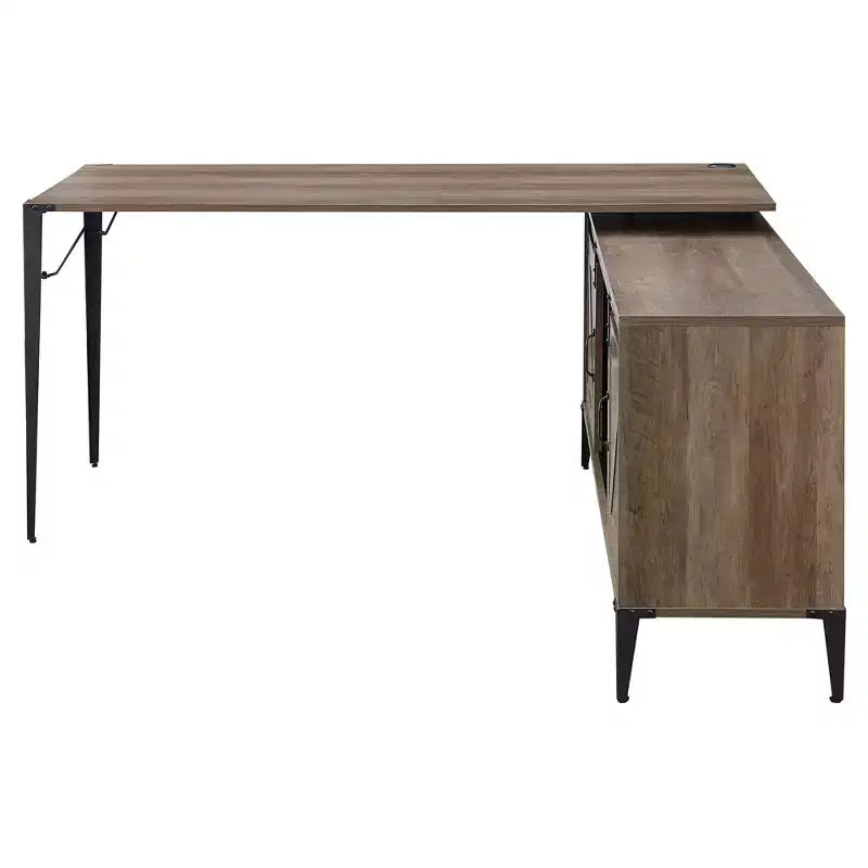HomeStock Scrivanie per computer in legno marrone altezza 76 cm con ripiano aperto