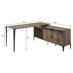 HomeStock Scrivanie per computer in legno marrone altezza 76 cm con ripiano aperto