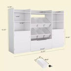 Mobiletto Organizer Portaoggetti per Bambini con 6 Contenitori, Libreria Mobiletto Portaoggetti per Bambini con Cassetto e Anta, Scaffale per Libri per Bambini per Sala Giochi e Aula