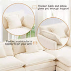 Divano moderno in velluto a coste Furniliving, divano letto da 100 cm con 3 cuscini decorativi, seduta singola con pouf
