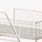 Bellemave Letto a soppalco in metallo full size con bianco per camera da letto e dormitorio, con stazione di ricarica integrata, Adatto per adolescenti, bianco