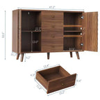 Mobile Contenitore Moderno per Soggiorno, Credenza Scolpita a Diamante in Truciolare,
