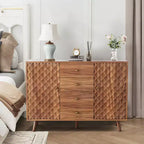 Mobile Contenitore Moderno per Soggiorno, Credenza Scolpita a Diamante in Truciolare,