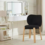 COZONY Sedia da Trucco con Schienale a Cuore, Confezione da 1/2, Sedia Vanity e da Pranzo in Tessuto Teddy per Camera da Letto, Comoda Poltrona Accent, Capacità 136 kg, Adatta sotto Scrivanie da 61 cm