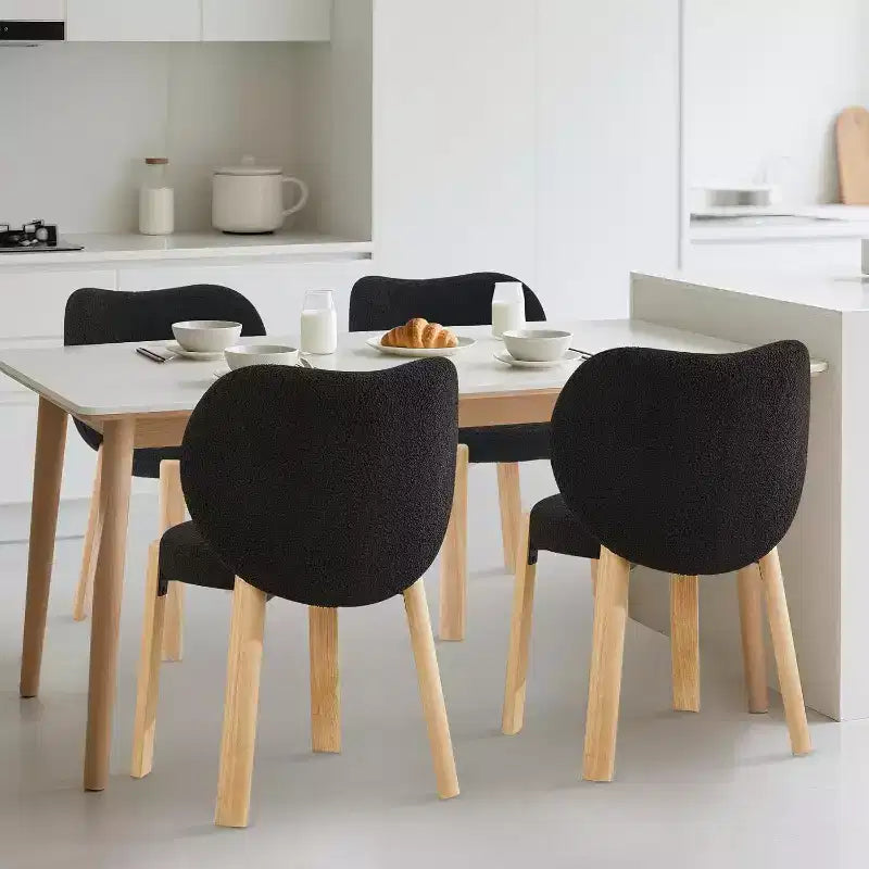 COZONY Sedia da Trucco con Schienale a Cuore, Confezione da 1/2, Sedia Vanity e da Pranzo in Tessuto Teddy per Camera da Letto, Comoda Poltrona Accent, Capacità 136 kg, Adatta sotto Scrivanie da 61 cm