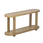 Tavolo Consolle Stretto in Legno con Ripiani, Tavolo da Ingresso Minimalista con Design Affusolato per Corridoio e Ingresso