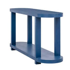 Tavolo Consolle Stretto in Legno con Ripiani, Tavolo da Ingresso Minimalista con Design Affusolato per Corridoio e Ingresso