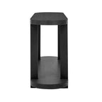 Tavolo Consolle Stretto in Legno con Ripiani, Tavolo da Ingresso Minimalista con Design Affusolato per Corridoio e Ingresso