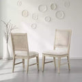 Royal Hampton Dining Side Chair Set of 2, Tapered Legs, Light Oak Poplar Wood