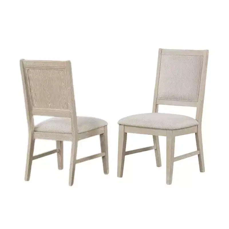 Sedia da pranzo Royal Hampton, set da 2, gambe affusolate, legno di pioppo rovere chiaro