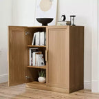 PexFix 36 Mobile Contenitore Accentato in Legno Madia Moderna con 2 Ante e Ripiano Regolabile per Soggiorno Sala da Pranzo Ingresso Naturale