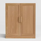 PexFix 36 Mobile Contenitore Accentato in Legno Madia Moderna con 2 Ante e Ripiano Regolabile per Soggiorno Sala da Pranzo Ingresso Naturale