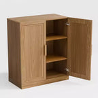 PexFix 36 Mobile Contenitore Accentato in Legno Madia Moderna con 2 Ante e Ripiano Regolabile per Soggiorno Sala da Pranzo Ingresso Naturale