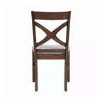 Set di 2 sedie da pranzo Royal Hampton, cuscino in schiuma grigia, marrone stile rustico