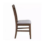 Set di 2 sedie da pranzo Royal Hampton, cuscino in schiuma grigia, marrone stile rustico