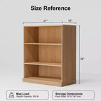 PexFix 36x31x16 Scaffale Senza Ante in Legno Mobile Contenitore Libreria e Mobile da Ufficio per Cucina Camera da Letto Ingresso Soggiorno Sala da Pranzo Naturale