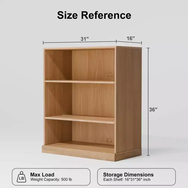 PexFix 36x31x16 Scaffale Senza Ante in Legno Mobile Contenitore Libreria e Mobile da Ufficio per Cucina Camera da Letto Ingresso Soggiorno Sala da Pranzo Naturale