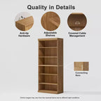 PexFix 36x31x16 Scaffale Senza Ante in Legno Mobile Contenitore Libreria e Mobile da Ufficio per Cucina Camera da Letto Ingresso Soggiorno Sala da Pranzo Naturale