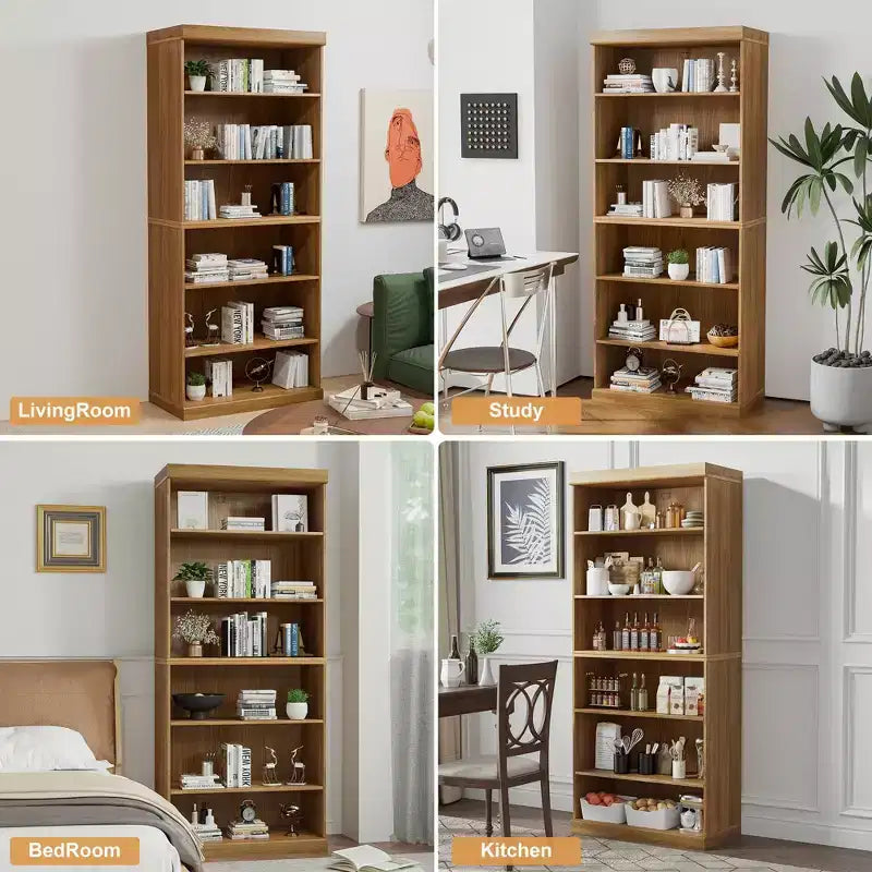 PexFix 36x31x16 Scaffale Senza Ante in Legno Mobile Contenitore Libreria e Mobile da Ufficio per Cucina Camera da Letto Ingresso Soggiorno Sala da Pranzo Naturale