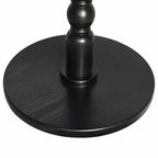 Homy Casa 23 Tavolino d'appoggio rotondo con base a piedistallo tornita, piano in MDF, tavolino per soggiorno o camera da letto, nero