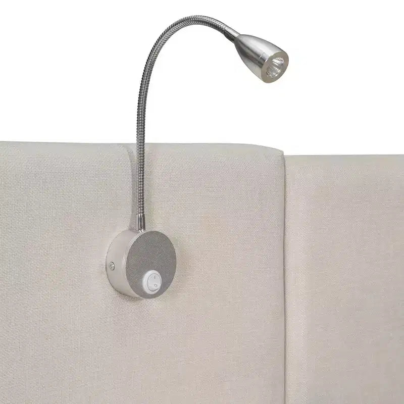 Letto matrimoniale imbottito con luci di lettura e mensole, struttura in legno di lino con cassetti portaoggetti e mensole