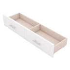 Letto matrimoniale/full Murphy pieghevole in un armadio, struttura letto a piattaforma in legno con mensole, cassetti