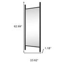 HomeRoots 63 specchio a figura intera da appoggio con cornice in legno nero