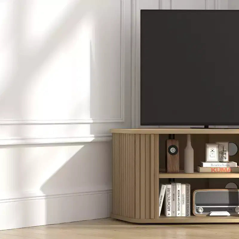 Mobile TV angolare Galano con ante a canne da 43,3 L 20,0 P 14,8 A