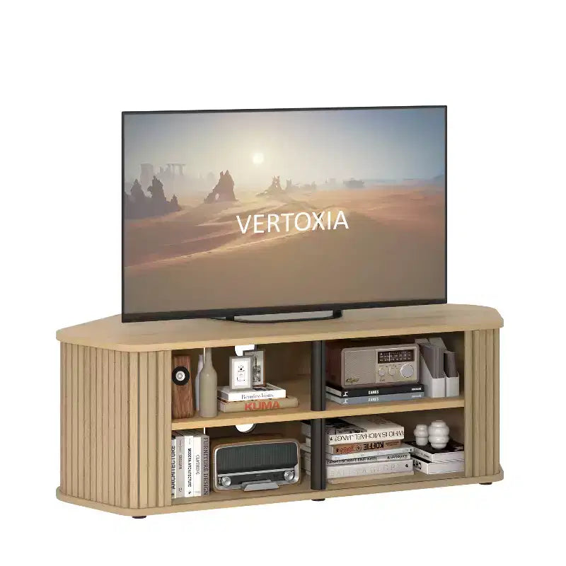 Mobile TV angolare Galano con ante a canne da 43,3 L 20,0 P 14,8 A