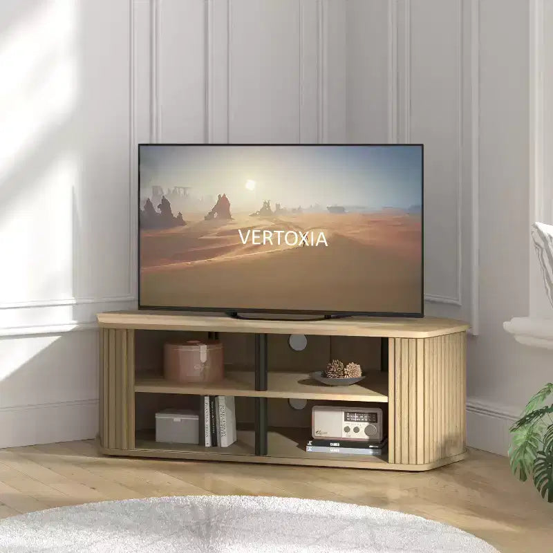 Mobile TV angolare Galano con ante a canne da 43,3 L 20,0 P 14,8 A